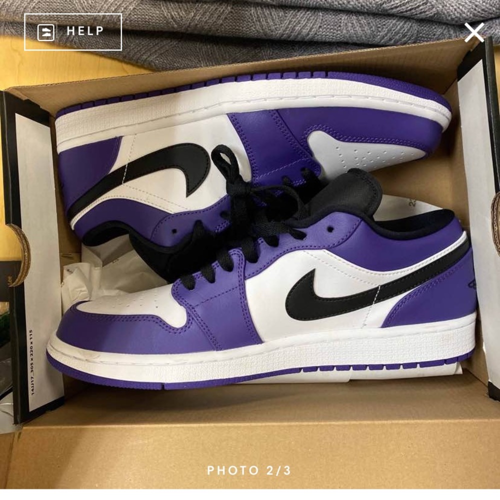 Jordan 1 low court purples brand new size 10.5 men
